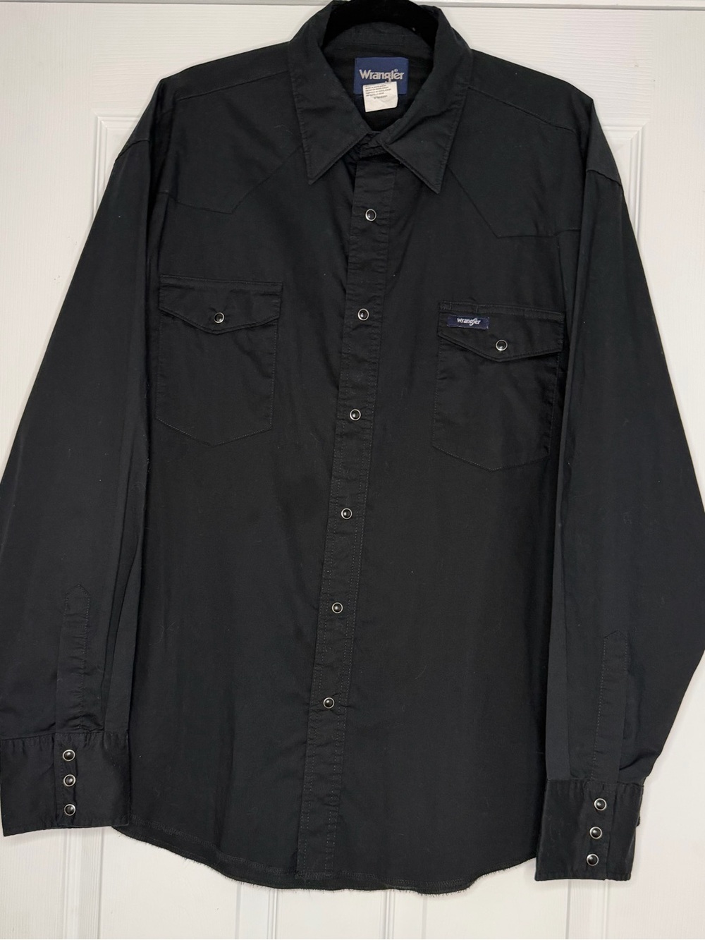 Wrangler Black Long Sleeve Casual Button-Down Shirt